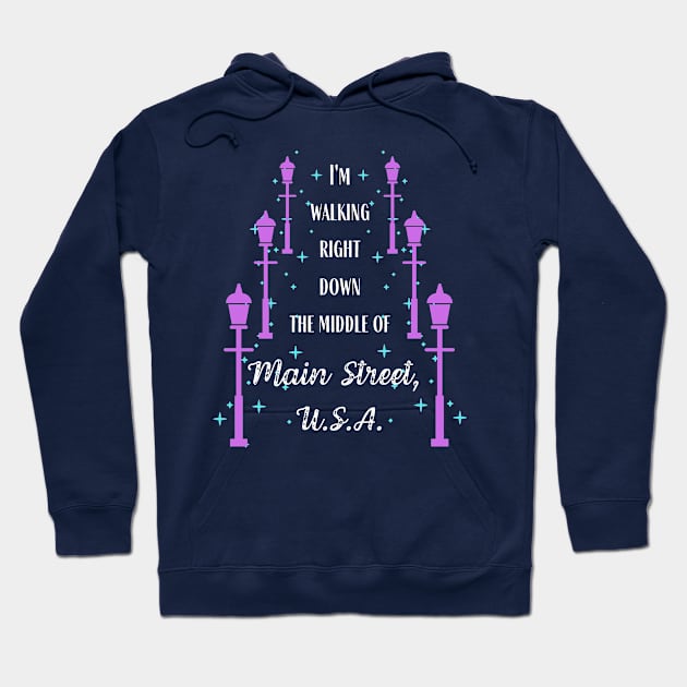 Walking down Main Street USA Hoodie by magicalshirtdesigns